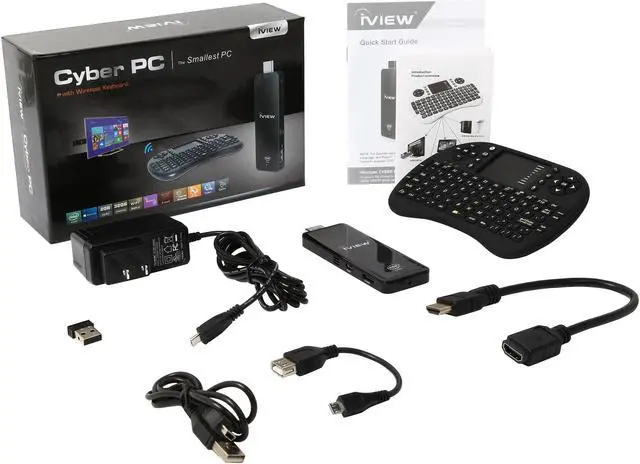 Alt view image 9 of 9 - iView Mini PC Cyber PC Compute Stick Intel Atom Z3735F 2GB DDR3 Windows 10 Home