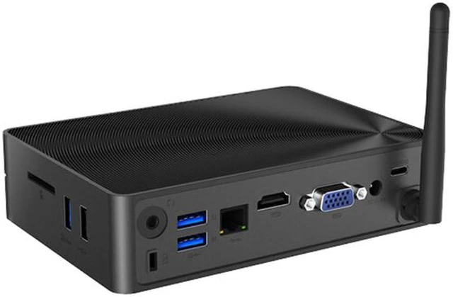 Byte Brand Power Computer Azulle Fanless Mini Desktop PC Byte4 BA2221 4 GB 64GB HDD Windows 10 ...