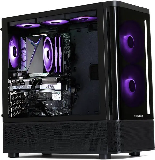 Alt view image 6 of 9 - STORMCRAFT Gaming PC SKYHAWK PRO Intel Core i7-14700F NVIDIA GeForce RTX 5070 – AI Powered 32GB DDR5 6000MHz RGB 2TB NVMe SSD 850W PSU Windows 11 Home - SP1470FCC-570N1