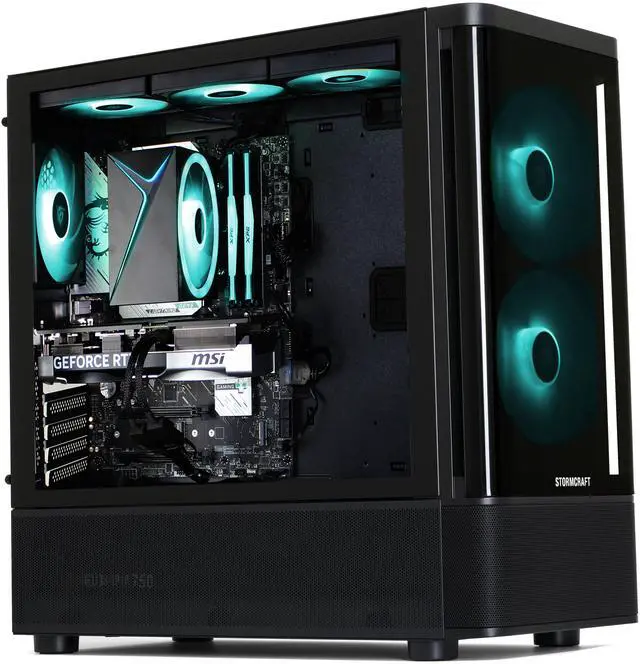 Alt view image 8 of 9 - STORMCRAFT Gaming PC SKYHAWK PRO Intel Core i7-14700F NVIDIA GeForce RTX 5070 – AI Powered 32GB DDR5 6000MHz RGB 2TB NVMe SSD 850W PSU Windows 11 Home - SP1470FCC-570N1