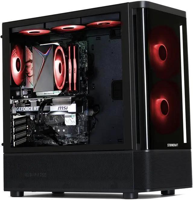 Alt view image 9 of 9 - STORMCRAFT Gaming PC SKYHAWK PRO Intel Core i7-14700F NVIDIA GeForce RTX 5070 – AI Powered 32GB DDR5 6000MHz RGB 2TB NVMe SSD 850W PSU Windows 11 Home - SP1470FCC-570N1