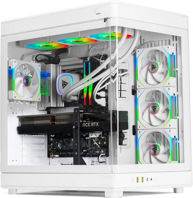 Main image of STORMCRAFT Gaming PC WIZARD White AMD Ryzen 7 7800X3D NVIDIA GeForce RTX 5070 Ti – AI Powered 32GB DDR5 6000MHz RGB 2TB SSD 360mm AIO 3.4” IPS LCD Display Windows 11 Home - WW780XDCC-57TN1