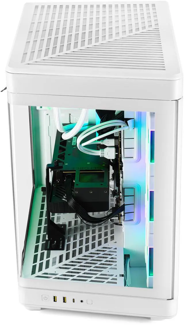 Alt view image 4 of 8 - STORMCRAFT Gaming PC WIZARD White AMD Ryzen 7 7800X3D NVIDIA GeForce RTX 5070 Ti – AI Powered 32GB DDR5 6000MHz RGB 2TB SSD 360mm AIO 3.4” IPS LCD Display Windows 11 Home - WW780XDCC-57TN1