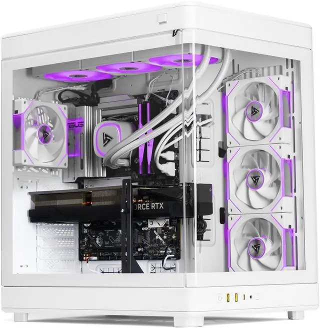 Alt view image 8 of 8 - STORMCRAFT Gaming PC WIZARD White AMD Ryzen 7 7800X3D NVIDIA GeForce RTX 5070 Ti – AI Powered 32GB DDR5 6000MHz RGB 2TB SSD 360mm AIO 3.4” IPS LCD Display Windows 11 Home - WW780XDCC-57TN1