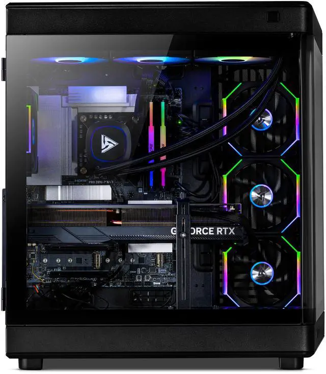 Alt view image 4 of 9 - STORMCRAFT Gaming PC WIZARD Intel Core i9-14900KF NVIDIA GeForce RTX 5080 – AI Powered 32GB DDR5 6000MHz RGB 2TB SSD 360mm AIO Windows 11 Home - WI149KFCC-580N1