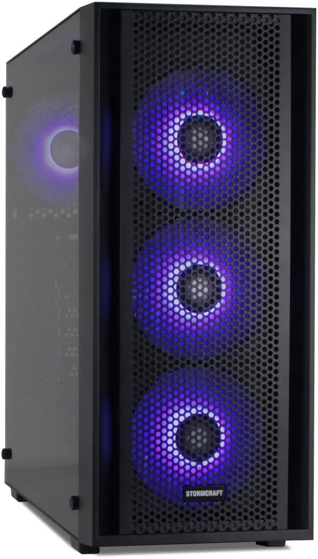 Alt view image 3 of 9 - STORMCRAFT Gaming PC SCORPIO Intel Core i5-14400F NVIDIA GeForce RTX 5060 – AI Powered 32GB DDR4 3200MHz RGB 1TB NVMe SSD 650W PSU Windows 11 Home - SC1440FCB-560N1