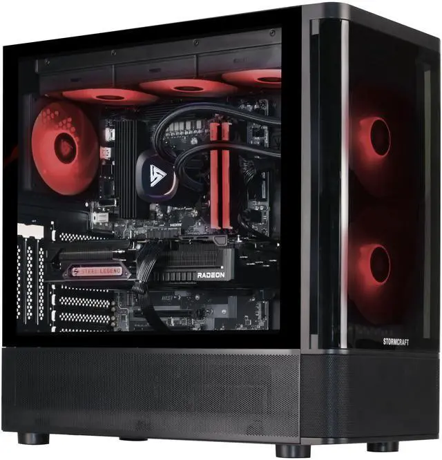 Alt view image 8 of 8 - STORMCRAFT Gaming PC SKYHAWK PRO AMD Ryzen 7 7800X3D Radeon RX 9070 XT 16GB – AI Powered 32GB DDR5 6000MHz RGB 2TB NVMe SSD 360mm AIO 850W Gold PSU Windows 11 Home - SP780XDCC-97BN1