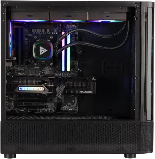 Alt view image 2 of 8 - STORMCRAFT Gaming PC SKYHAWK PRO AMD Ryzen 7 7800X3D Radeon RX 9070 XT 16GB – AI Powered 32GB DDR5 6000MHz RGB 2TB NVMe SSD 360mm AIO 850W Gold PSU Windows 11 Home - SP780XDCC-97BN1