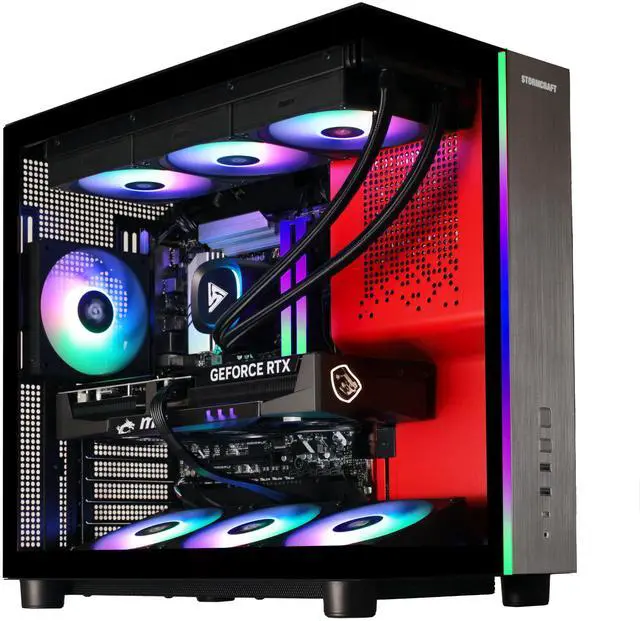 Alt view image 10 of 12 - STORMCRAFT Gaming PC PHANTOM INTEL Core Ultra 7 265F NVIDIA RTX 5080 - AI Powered 32GB DDR5 6000MHz RGB 2TB NVMe SSD 360mm AIO 850W PSU Windows 11 Home-PH265F0CC-580N1