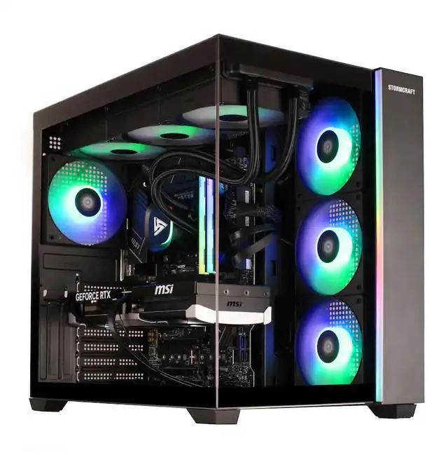 STORMCRAFT FALCON Gaming PC AMD Ryzen 7 7800X3D  AMD Radeon 9070XT 16GB - AI Powered 32GB DDR5 6000MHz RGB 1 TB NVMe SSD 360mm AIO 850W PSU Windows 11 Home - FA780XDCB-97BN1
