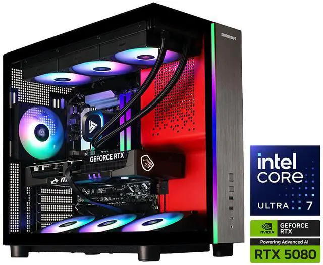 STORMCRAFT Gaming PC PHANTOM Intel Core Ultra 7 270K Plus NVIDIA RTX 5080 32GB DDR5 6000MHz RGB 2TB NVMe SSD 360mm AIO 850W PSU Windows 11 Home -  PH270K0CC-580N1