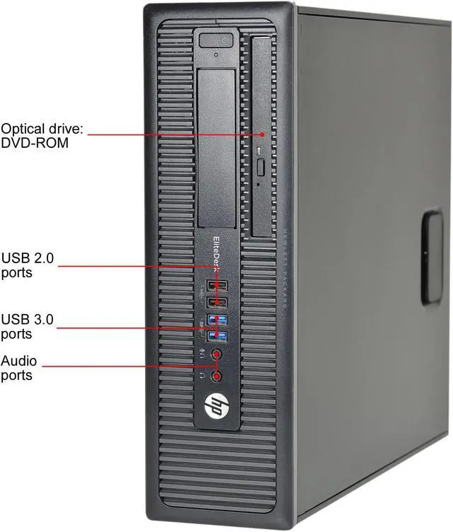 Alt view image 2 of 2 - HP Desktop Computer 800 G1-SFF Intel Core i5-4570 16GB DDR3 480GB SSD Intel HD Graphics 4600 Windows 10 Pro