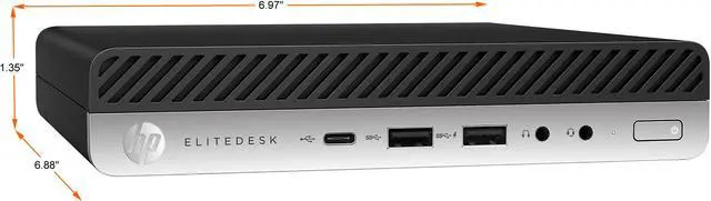Alt view image 2 of 4 - HP Desktop Computer 800 G3-MINI Intel Core i7-6700T 16GB DDR4 256GB SSD Intel HD Graphics 530 Windows 10 Pro 64-bit