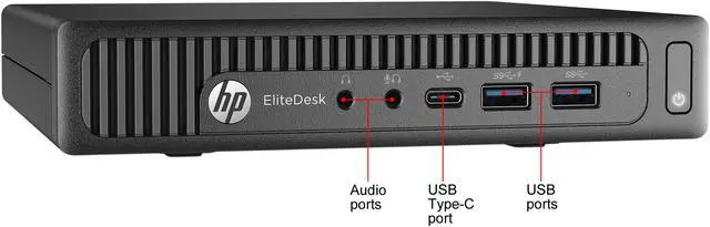 Alt view image 2 of 3 - HP Desktop Computer EliteDesk 800 G2 Intel Core i5-6500T 8 GB 256GB SSD Intel HD Graphics 530 Windows 10 Pro 64-bit
