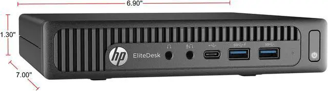 Alt view image 3 of 3 - HP Desktop Computer EliteDesk 800 G2 Intel Core i5-6500T 8 GB 256GB SSD Intel HD Graphics 530 Windows 10 Pro 64-bit