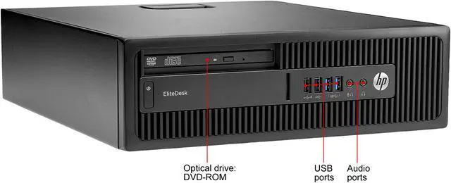 Alt view image 2 of 3 - HP Grade A Desktop Computer EliteDesk 800 G1 Intel Core i7-4790 8GB DDR3 500GB HDD Intel HD Graphics 4600 Windows 10 Pro 64-bit