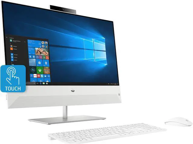 Main image of HP All-in-One Computer (Factory Recertified) Pavilion 24-xa1009 AMD Ryzen 3 3200U 8GB DDR4 2TB HDD 23.8" Touchscreen Windows 10 Home 64-bit