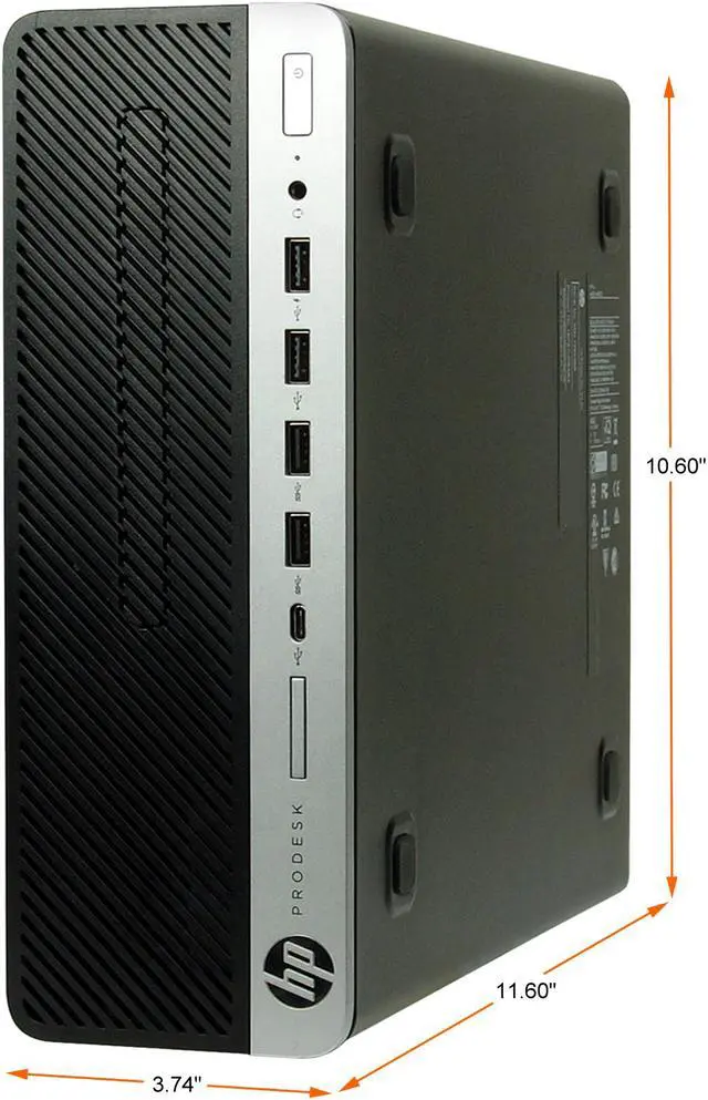 Alt view image 2 of 4 - HP Desktop Computer 600 G3-SFF Intel Core i7 6th Gen 6700 (3.40GHz) 16GB DDR4 512 GB SSD DVD-ROM Intel HD Graphics 530 Windows 10 Pro 64-bit