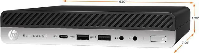 Alt view image 2 of 4 - HP Desktop Computer 800 G3-MINI Intel Core i7-6700T 16GB DDR4 512GB SSD Intel HD Graphics 530 Windows 10 Pro 64-bit