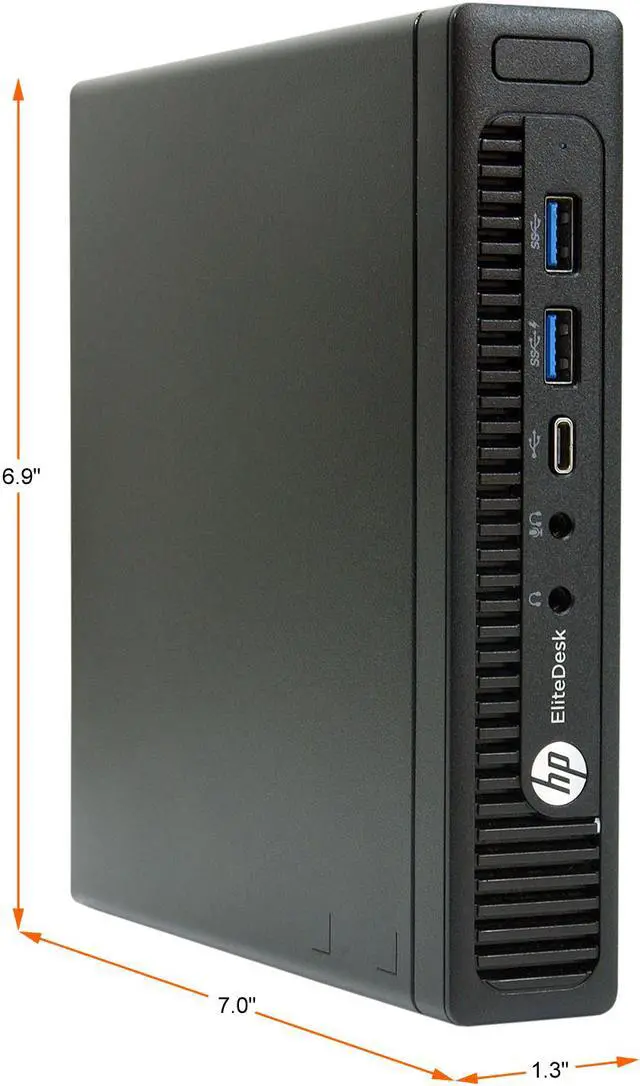 Alt view image 3 of 5 - HP Desktop Computer 800 G2-MINI Intel Core i7-6700T 16 GB 256GB SSD Intel HD Graphics 530 Windows 10 Pro 64-bit