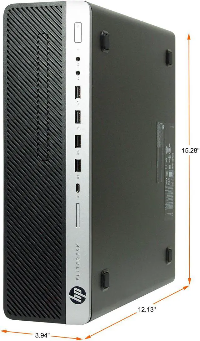 Alt view image 3 of 4 - HP Desktop Computer EliteDesk 800 G3-SFF Intel Core i7 7th Gen 7700 (3.60GHz) 16GB DDR4 512 GB SSD DVDRW Intel HD Graphics 630 Windows 10 Pro 64-bit