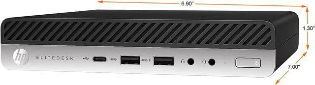 Alt view image 3 of 4 - HP Business Desktop EliteDesk 800 G3-MINI Intel Core i5-6500T 16GB DDR4 512GB SSD Intel HD Graphics 530 Windows 10 Pro 64-bit