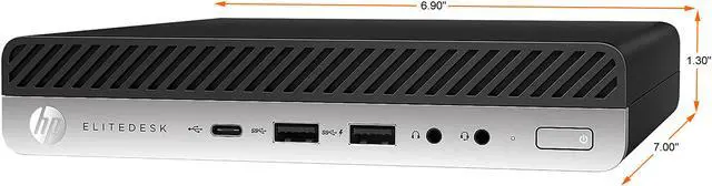 Alt view image 3 of 4 - HP Business Desktop EliteDesk 800 G3-MINI Intel Core i5-7500T 8GB DDR4 256GB SSD Intel HD Graphics 630 Windows 10 Pro 64-bit