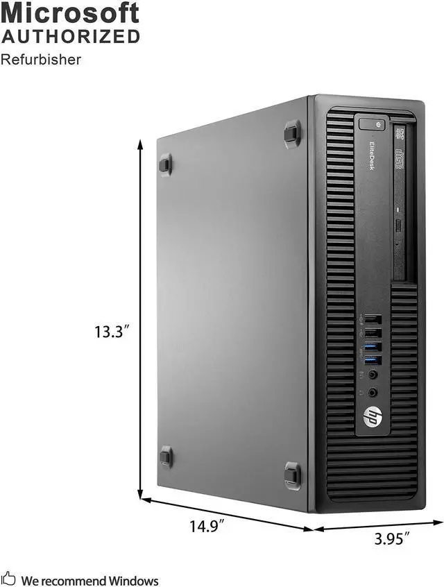Alt view image 4 of 6 - HP Business Desktop EliteDesk 800 G2-SFF Intel Core i7 6th Gen 6700 (3.40GHz) 16GB DDR4 512 GB SSD WIFI No ODD Intel HD Graphics 530 Windows 10 Pro 64-bit