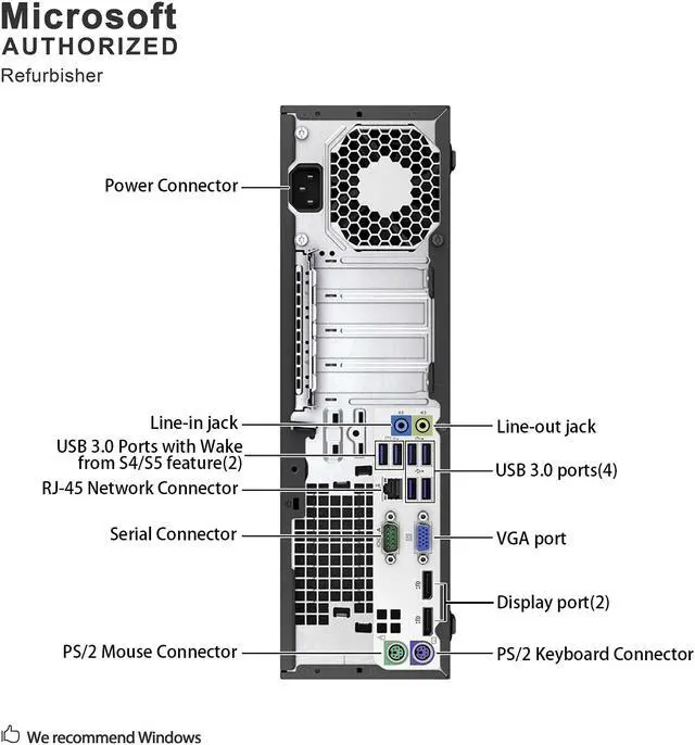 Alt view image 5 of 6 - HP Business Desktop EliteDesk 800 G2-SFF Intel Core i7 6th Gen 6700 (3.40GHz) 16GB DDR4 512 GB SSD WIFI No ODD Intel HD Graphics 530 Windows 10 Pro 64-bit