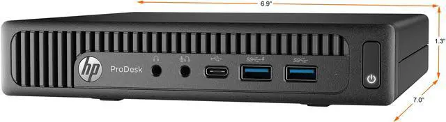 Alt view image 3 of 5 - HP Business Desktop ProDesk 600 G2 Mini Intel Core i7 6th Gen 6700T (2.80GHz) 16GB DDR4 256 GB SSD Intel HD Graphics 530 Windows 10 Pro 64-bit Grade A