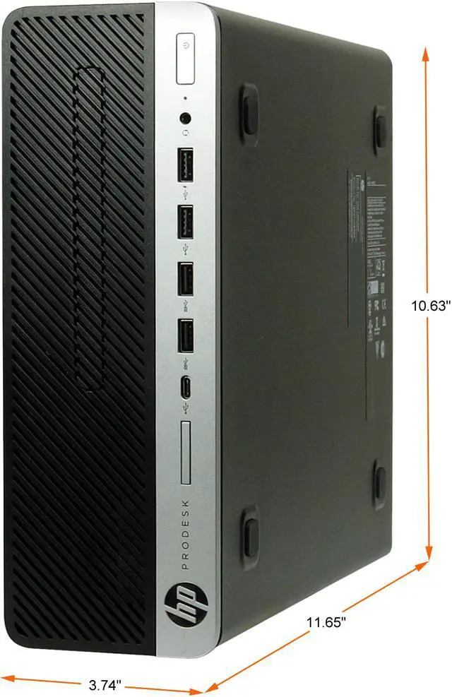 Alt view image 4 of 4 - HP Business Desktop ProDesk 600 G3-SFF Intel Core i7 7th Gen 7700 (3.60GHz) 16GB DDR4 512 GB SSD No ODD Intel HD Graphics 630 Windows 10 Pro 64-bit