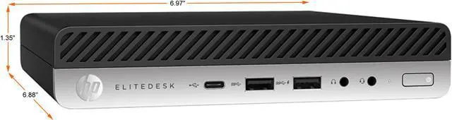Alt view image 2 of 2 - HP Grade A Business Desktop EliteDesk 800 G3 Mini Intel Core i5-6500T 16GB DDR4 256GB SSD Intel HD Graphics 530 Windows 10 Pro 64-bit