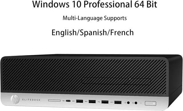 Alt view image 3 of 7 - HP Business Desktop EliteDesk 800 G4 SFF Intel Core i5-8500 32GB DDR4 512GB SSD Intel UHD Graphics 630 Windows 10 Pro 64-bit