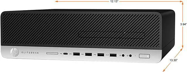 Alt view image 3 of 4 - HP Business Desktop EliteDesk 800 G4-SFF Intel Core i7-8700 16GB DDR4 500 GB M.2 NVMe SSD Intel UHD Graphics 630 Windows 11 Pro 64-bit