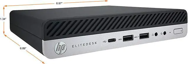 Alt view image 2 of 4 - HP Business Desktop EliteDesk 800 G5-MINI Intel Core i7-8700T 16GB DDR4 500 GB M.2 NVMe SSD Intel UHD Graphics 630 Windows 11 Pro 64-bit
