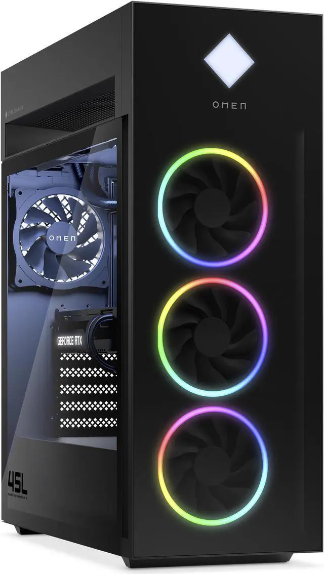 Alt view image 2 of 4 - HP Gaming Desktop OMEN 45L GT22-1190 AMD Ryzen 9 7900X 64GB DDR5 2TB PCIe SSD GeForce RTX 4090 Windows 11 Pro 64-bit
