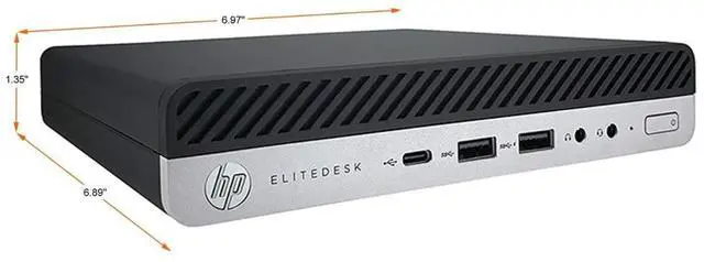 Alt view image 4 of 4 - HP EliteDesk 800 G4 Mini Desktop Intel Core i5-8500T 2.10GHz 16GB RAM  256GB SSD Windows 11 Pro