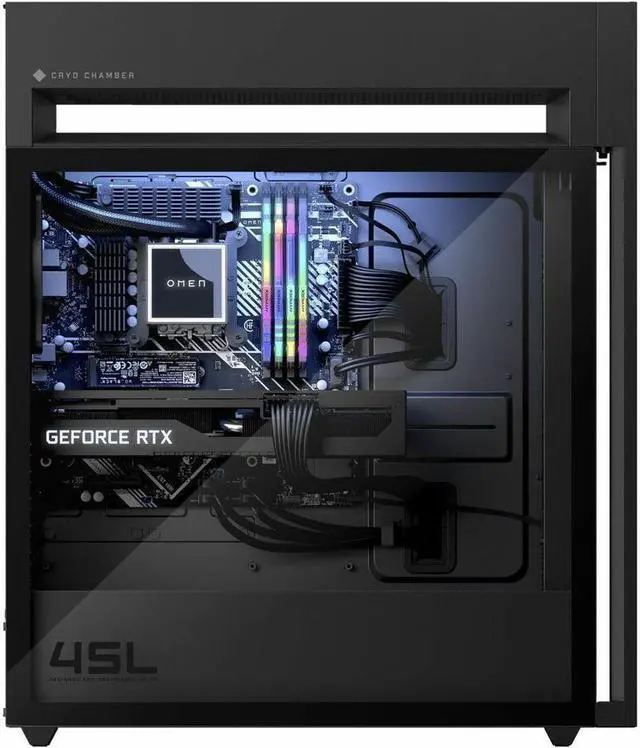 Alt view image 2 of 4 - OMEN GT22-2000i GT22-2050 Gaming Desktop Computer - Intel Core i7 14th Gen i7-14700K - 16 GB - 1 TB SSD - Windows 11 Pro - NVIDIA GeForce RTX 4070 SUPER 12 GB GDDR6X - Black, Dark Chrome  9J5T5AA#ABA
