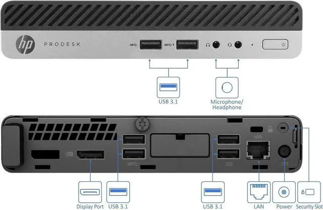 Alt view image 3 of 3 - HP ProDesk 400 G5 Mini Desktop Intel Core i5-9500T 2.20 GHz 16GB DDR4 RAM 256 GB SSD Windows 11 Pro 64-bit