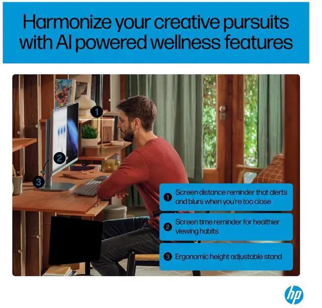 Alt view image 7 of 11 - HP All-in-One PC OmniStudio X 27-cs0009 Intel Core Ultra 5 125U 16GB DDR5 512GB PCIe SSD 27" Windows 11 Home