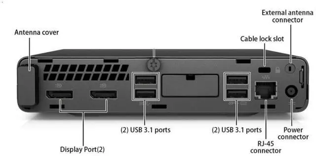 Alt view image 3 of 3 - HP ProDesk 600 G4 Desktop Intel Core i5-8500T 16GB RAM 512GB SSD Windows 11 Pro