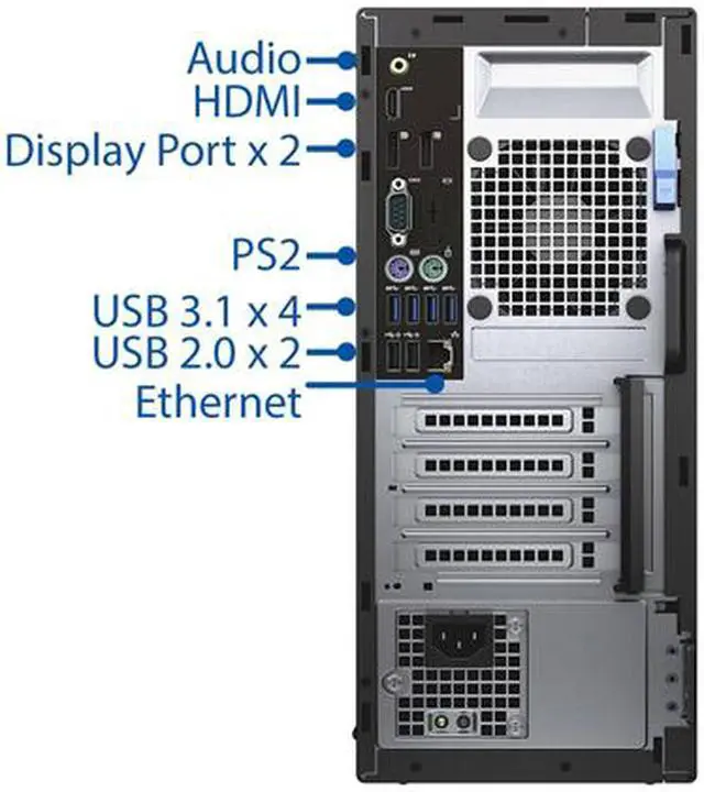 Alt view image 3 of 4 - DELL Desktop Computer Optiplex 7040 Tower Intel Core i7 6th Gen 6700 (3.40 GHz) 16 GB DDR4 RAM 1 TB SSD DVD Intel HD Graphics 530 Windows 10 Pro 64-bit