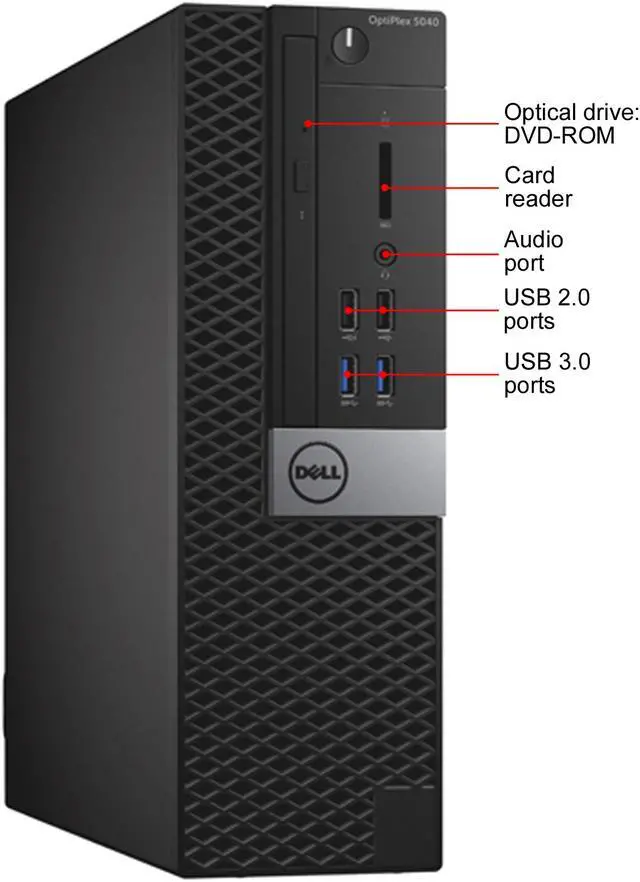 Alt view image 2 of 4 - DELL Desktop Computer OptiPlex 5040 Intel Core i5-6500 16 GB 512GB SSD Intel HD Graphics 530 Windows 10 Pro 64-bit