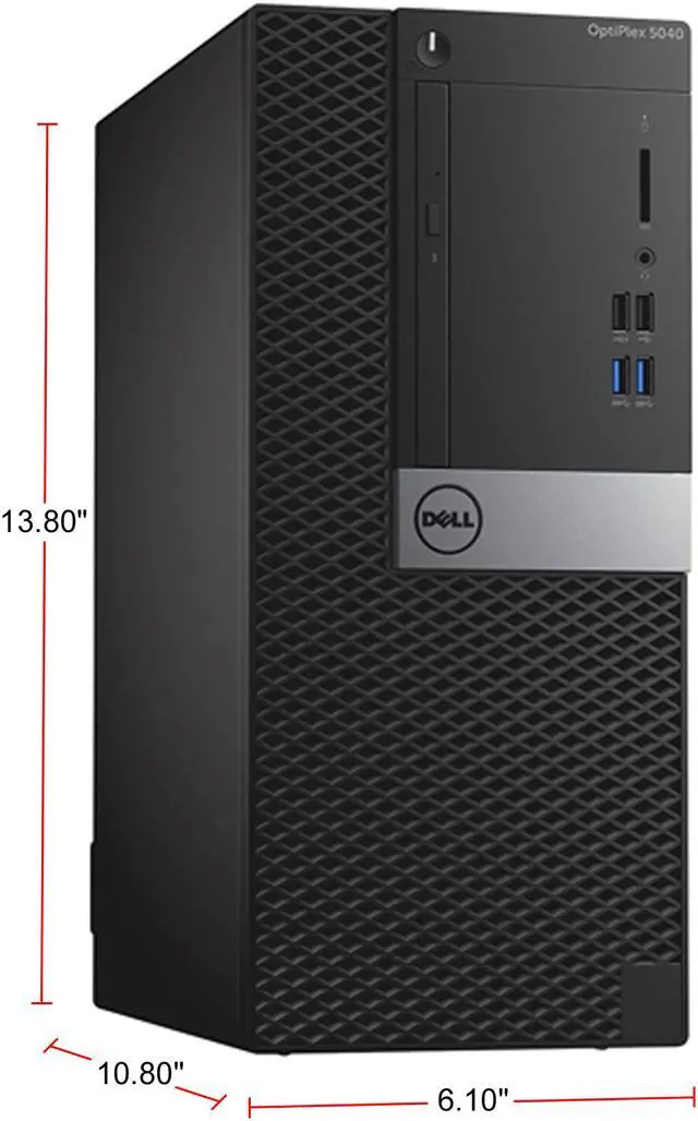 Alt view image 3 of 4 - DELL Desktop Computer OptiPlex 5040 Intel Core i5 6th Gen 6500 (3.20GHz) 8 GB 512 GB SSD DVDRW Intel HD Graphics 530 Windows 10 Pro 64-bit