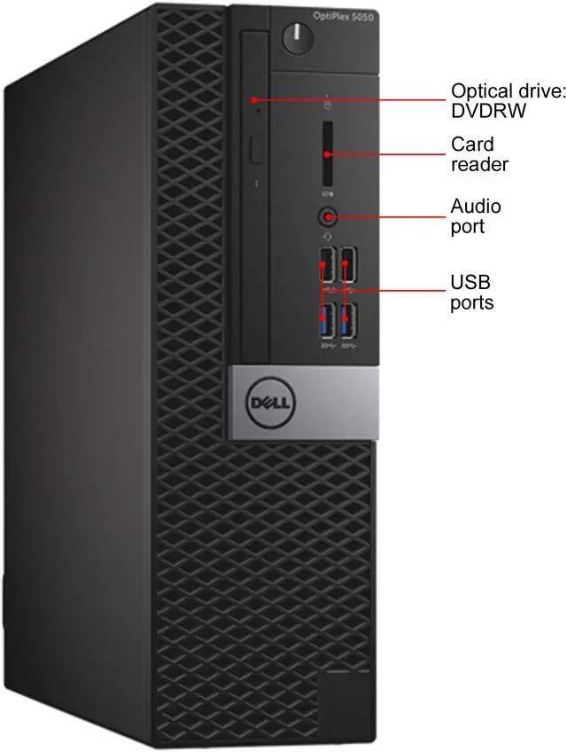Alt view image 2 of 2 - DELL Desktop Computer 5050 Intel Core i5-7500 16 GB 256 GB M.2-NVMe SSD Intel HD Graphics 630 Windows 10 Pro 64-bit