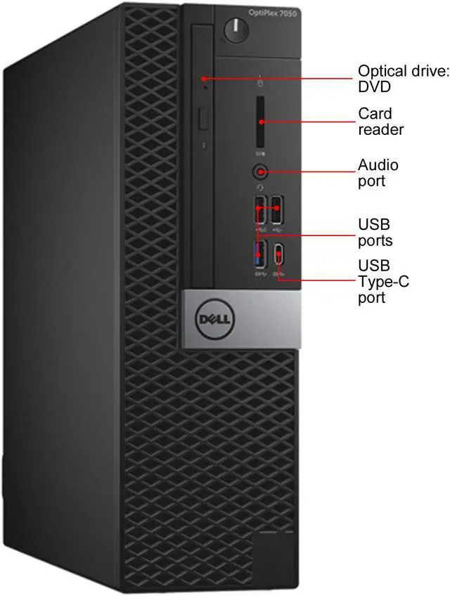 Alt view image 2 of 2 - DELL Desktop Computer OptiPlex 7050-SFF Intel Core i5-7500 16 GB 2TB HDD Intel HD Graphics 630 Windows 10 Pro 64-bit