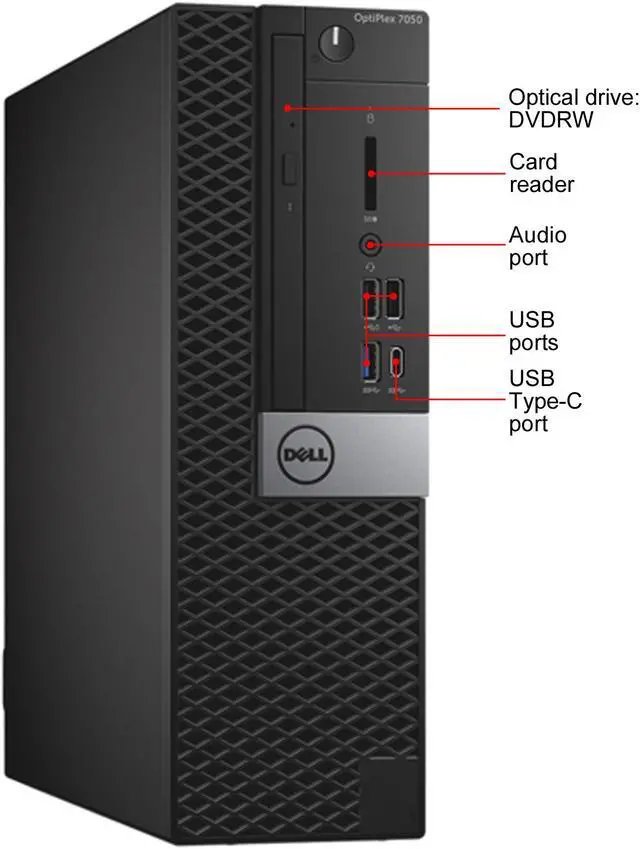 Alt view image 2 of 2 - DELL Desktop Computer OptiPlex 7050-SFF Intel Core i5-7500 16 GB 512GB SSD Intel HD Graphics 630 Windows 10 Pro 64-bit