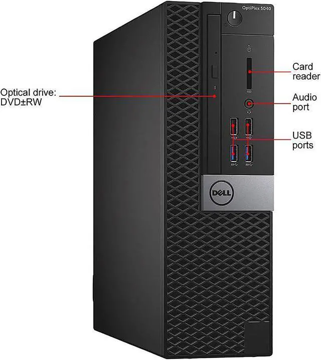 Alt view image 2 of 5 - DELL OptiPlex 5040 Desktop Intel Core i5 6th Gen 6500 (3.20GHz) 16 GB 256 GB SSD AMD Radeon R5 340X 2 GB DVD Windows 10 Pro 64-bit Bundled with OVLENG Q7 Headset