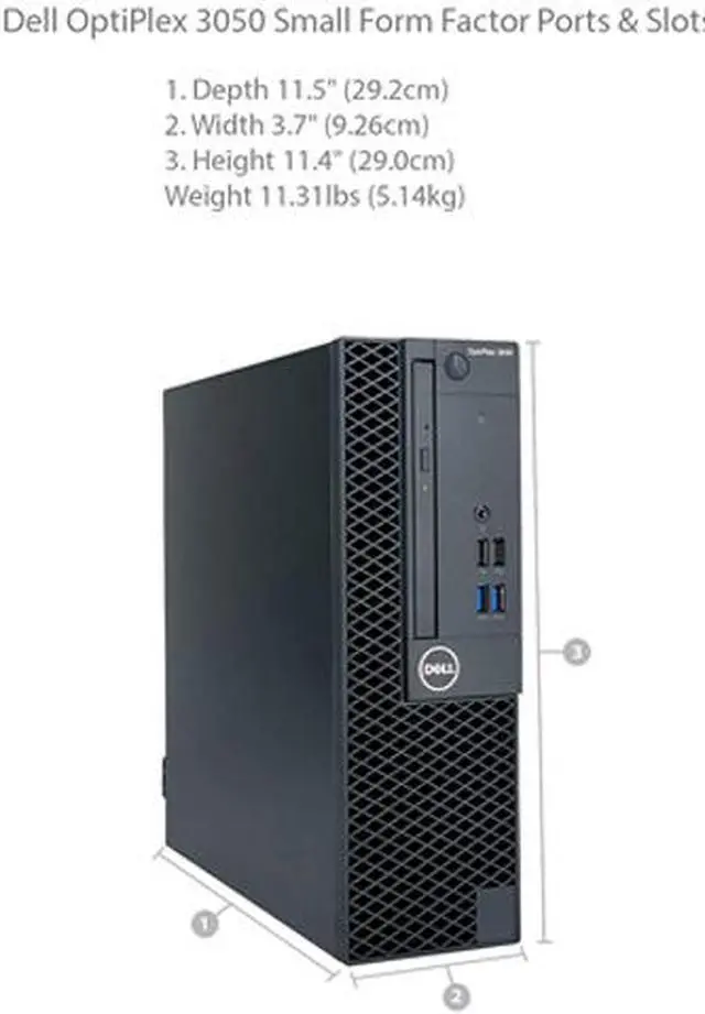 Alt view image 7 of 7 - DELL Business Desktop OptiPlex 3050-SFF Intel Core i7-7700 16GB DDR4 500 GB M.2 NVMe SSD Intel HD Graphics 630 Windows 10 Pro 64-bit