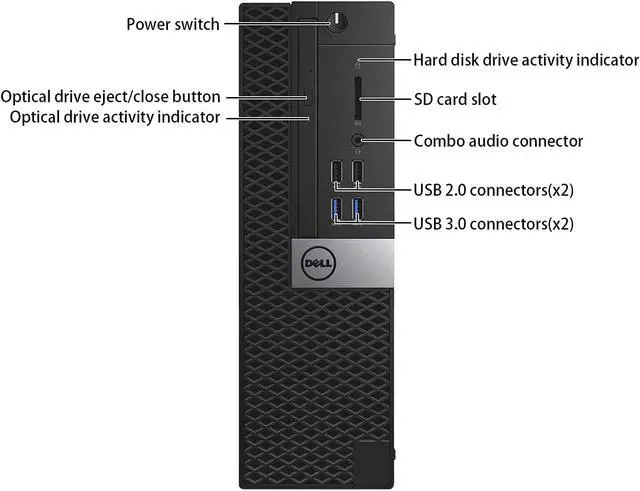 Alt view image 5 of 7 - DELL Desktop OptiPlex 3040 SFF Intel Core i5 6th Gen 6500 (3.20GHz) 16 GB DDR4 256 GB SSD DVD Intel HD Graphics 530 Windows 10 Pro Grade A